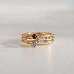 Chrissy's 5 Stone Birthstone Ring - front view