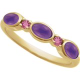 amethyst three quarter view - Stackable Ring in 14K Gold