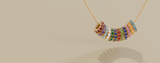 Birthstone Spacer Pendant — rainbow gemstone necklace