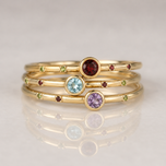 Chrissy 5 Stone Birthstone Ring - lifestyle