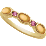 citrine three quarter view - Stackable Ring in 14K Gold