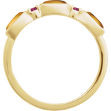 citrine back profile - Stackable Ring in 14K Gold