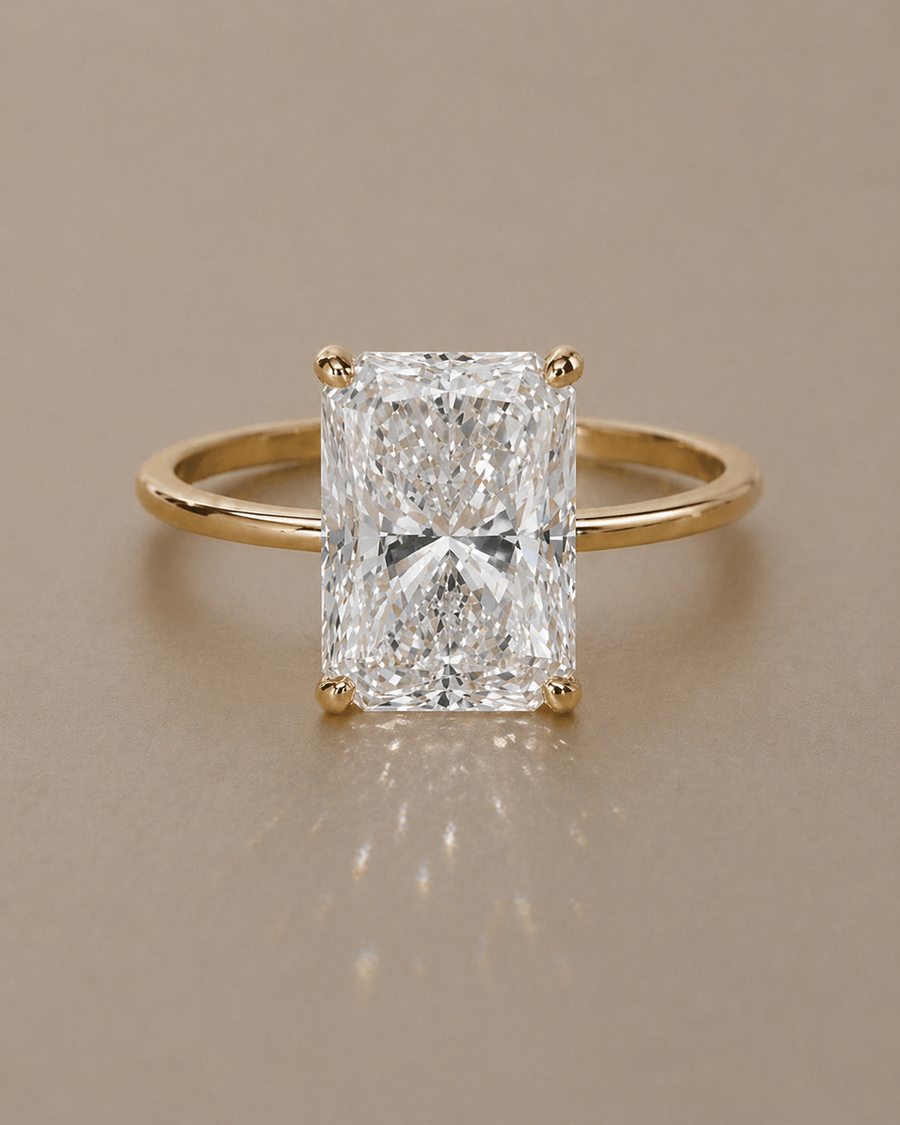 The Destin - 4ct radiant cut engagement ring