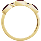 mozambique garnet back profile - Stackable Ring in 14K Gold
