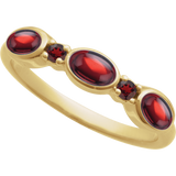 mozambique garnet three quarter view - Stackable Ring in 14K Gold