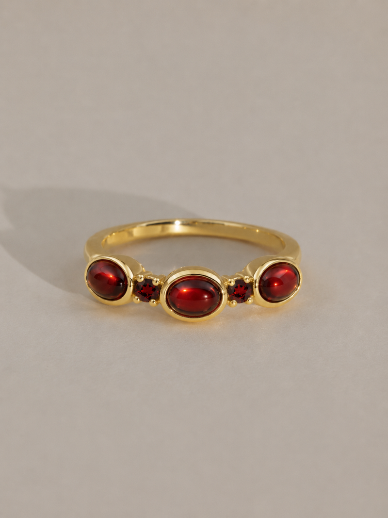mozambique garnet lifestyle - Stackable Ring in 14K Gold