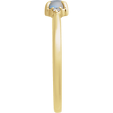 Moonstone Stackable Ring in 14K Gold - side view