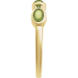 peridot side view - Stackable Ring in 14K Gold