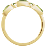 peridot back profile - Stackable Ring in 14K Gold